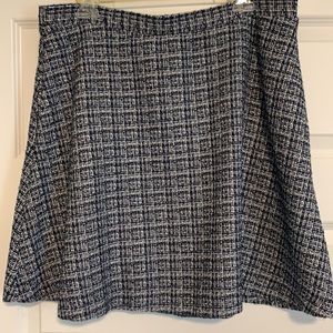 A-line tweed skirt